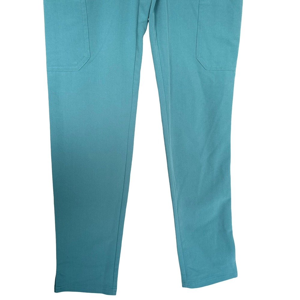 Figs Yola High-Rise Slim Fit Teal Anti-Wrinkle Scrub Trouser Pants Size XXS - Picture 5 of 8